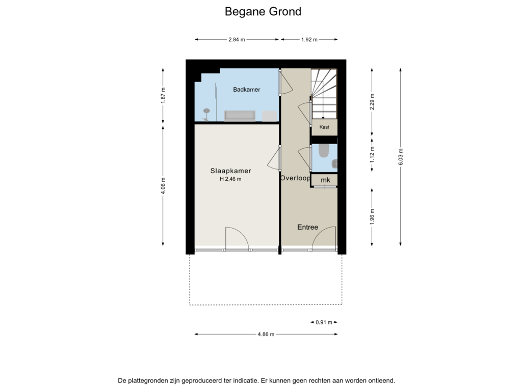 Bekijk plattegrond van Begane Grond van Baars 6