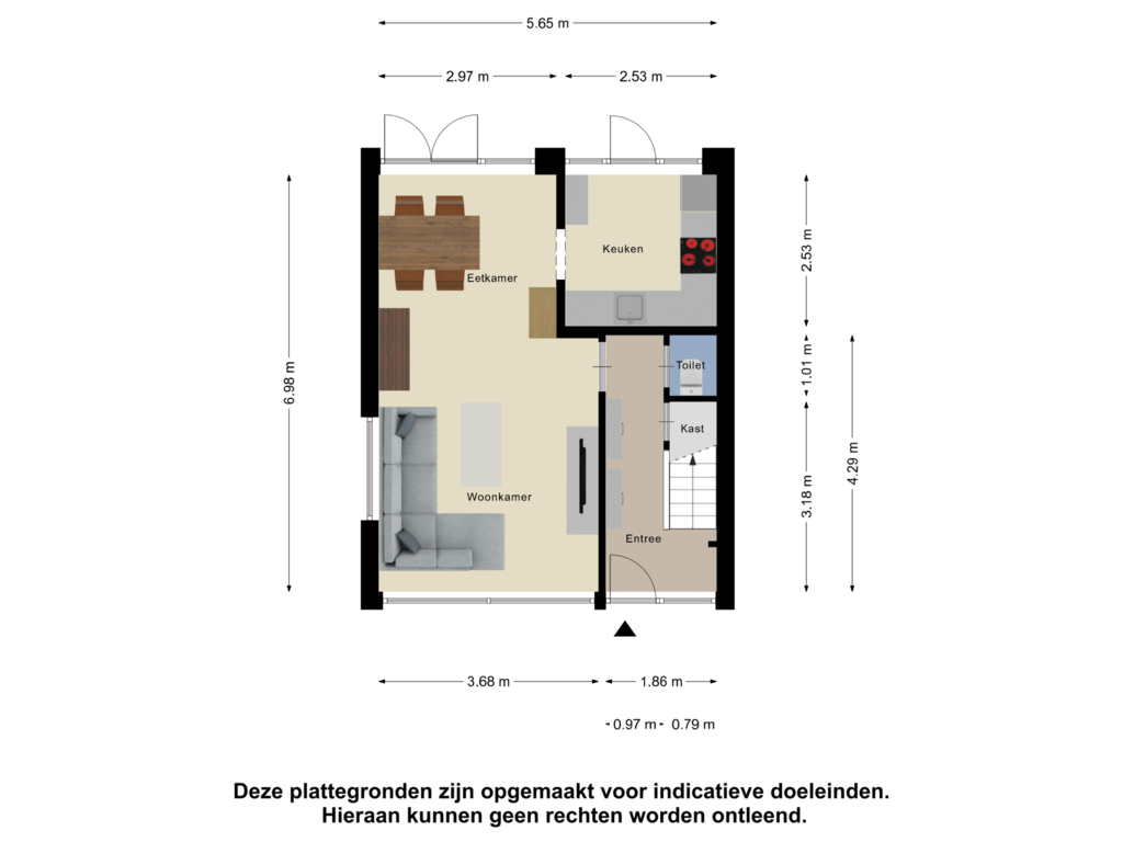 View floorplan of Begane Grond of Jacob van Ruijsdaelpad 1