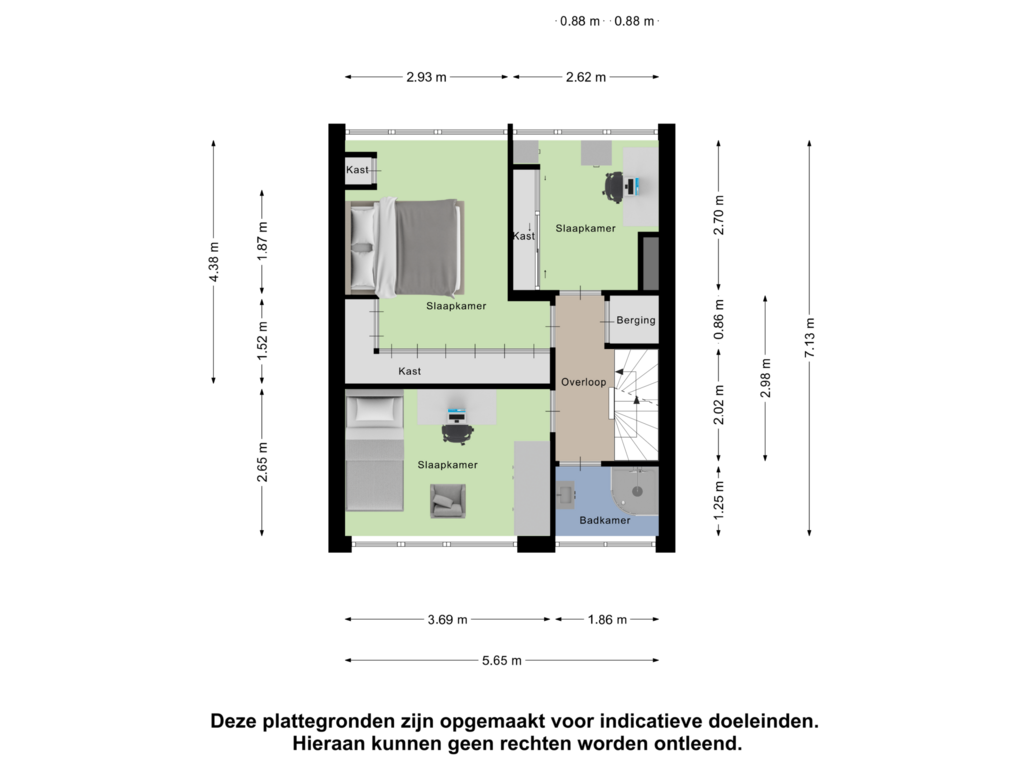 View floorplan of Eerste Verdieping of Jacob van Ruijsdaelpad 1