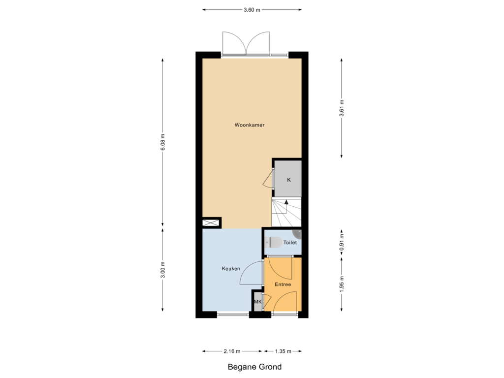 View floorplan of Begane Grond of Watermunt 63