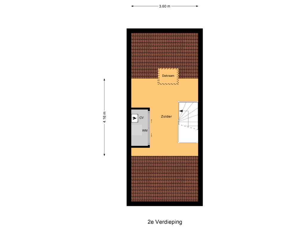 View floorplan of 2e Verdieping of Watermunt 63