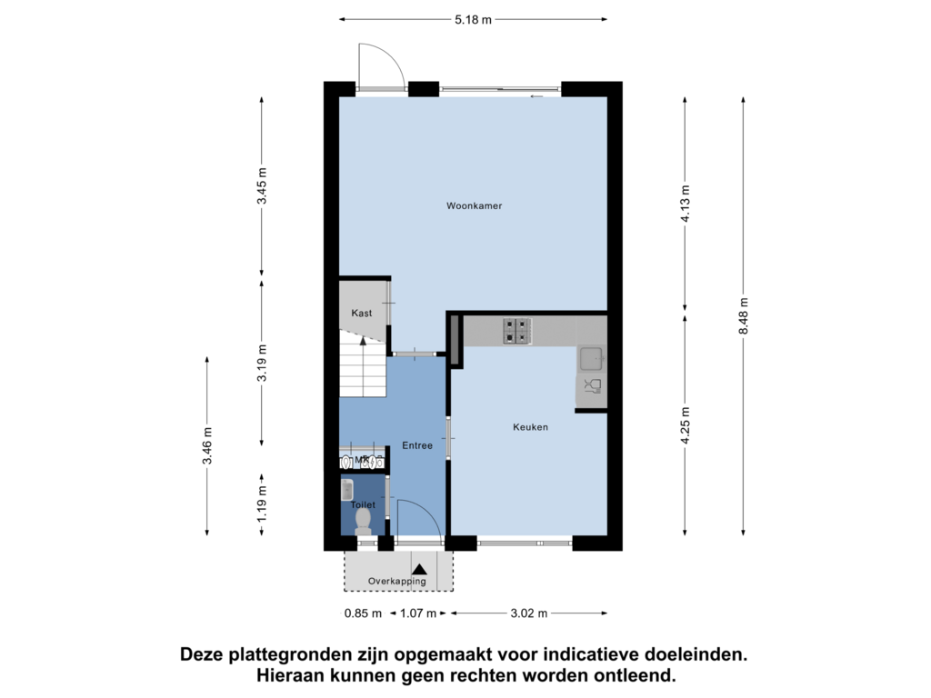 View floorplan of Begane Grond of Dilleberg 64