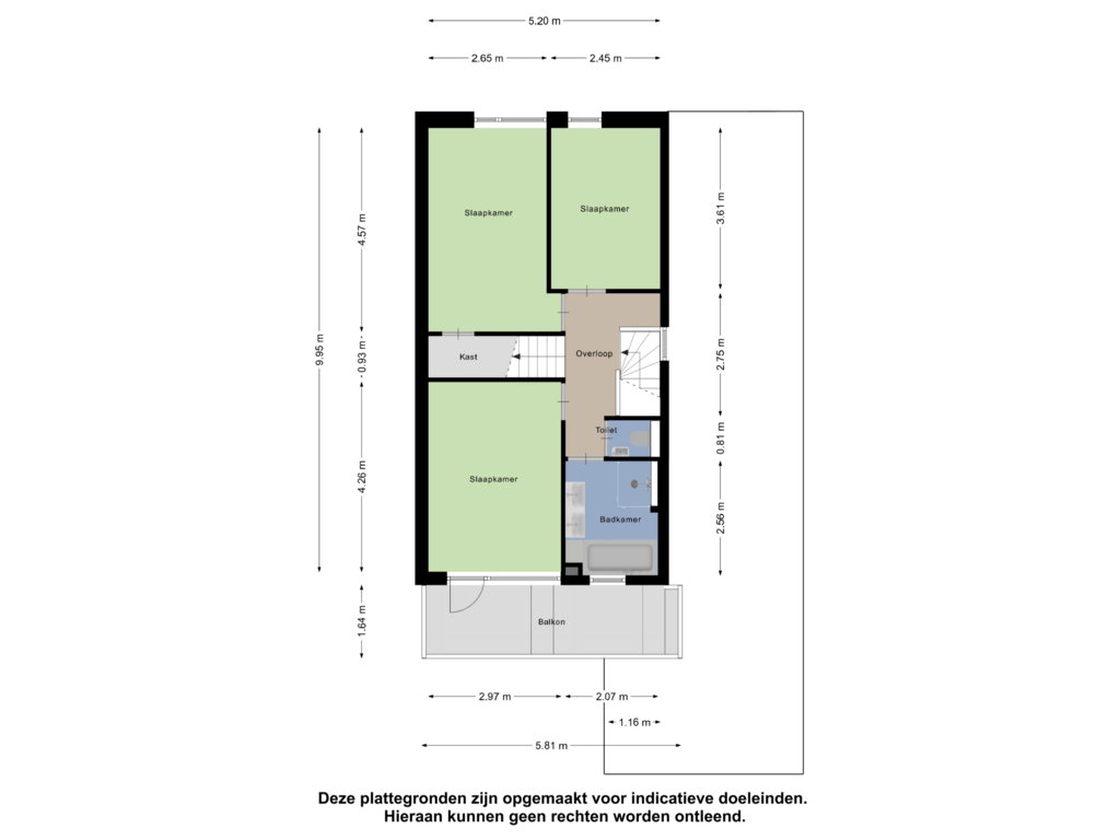 Bekijk plattegrond van Eerste Verdieping van Nijlstraat 22