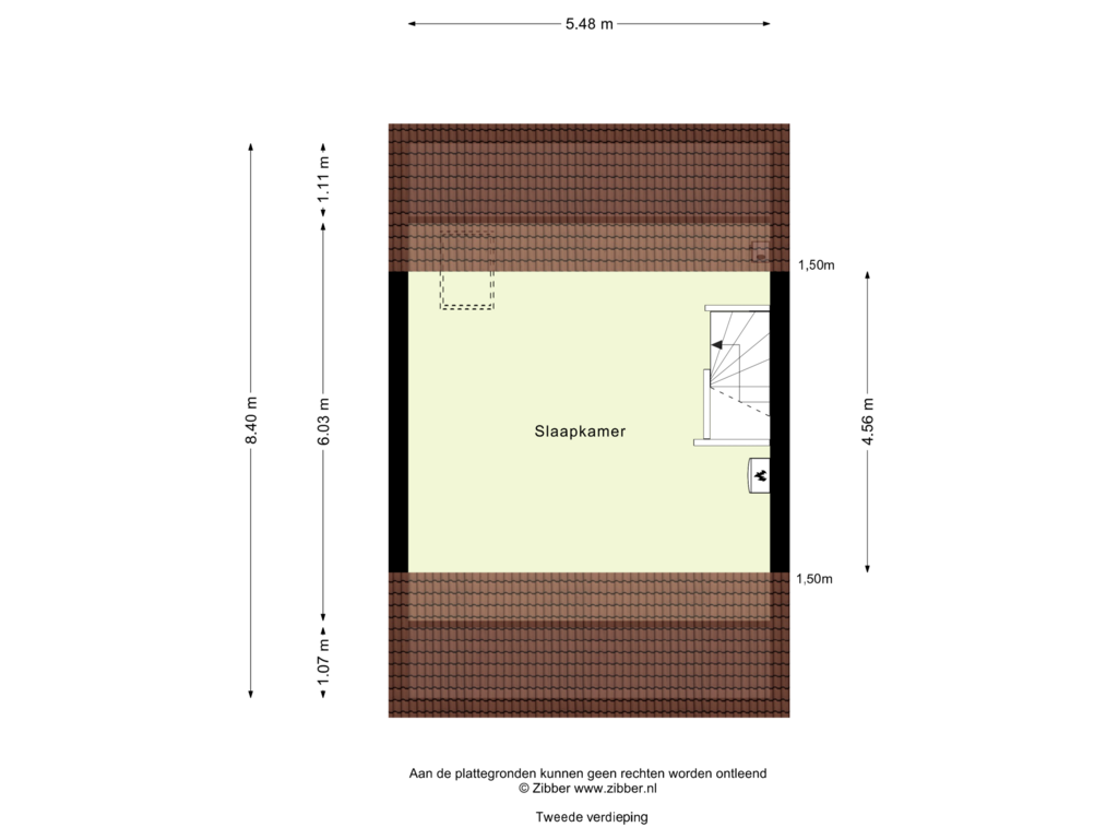 Bekijk plattegrond van Tweede verdieping van op 't Aardbroek 31