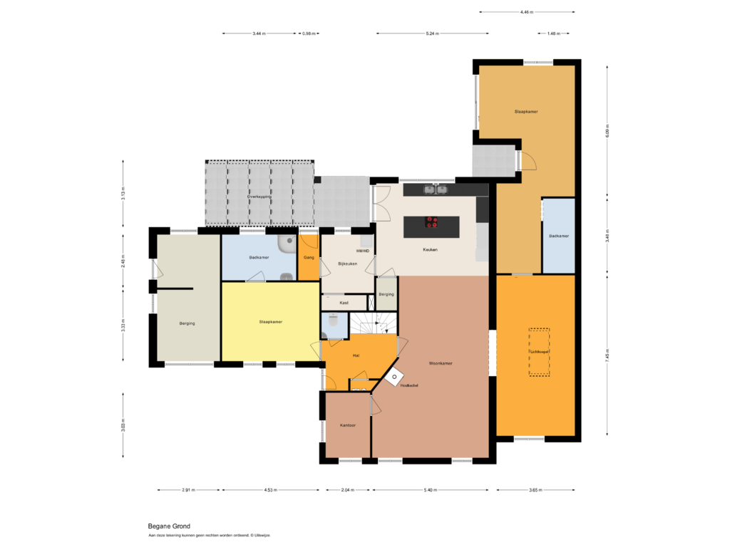 Bekijk plattegrond van Begane Grond van Oude Dordsedijk 45