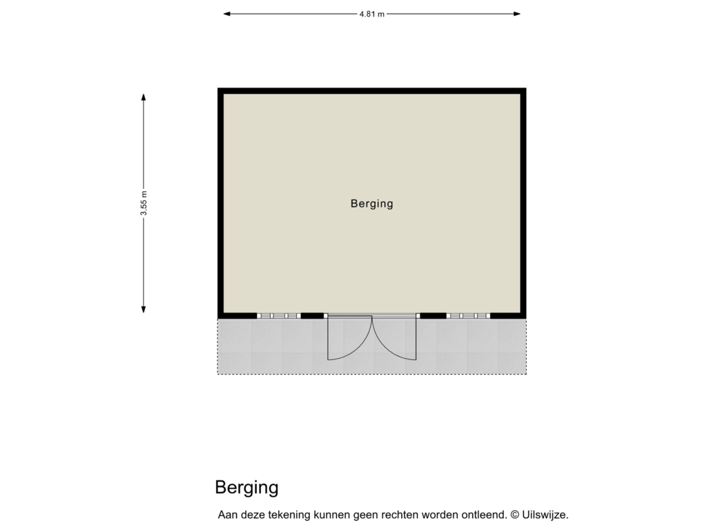 Bekijk plattegrond van Berging van Oude Dordsedijk 45