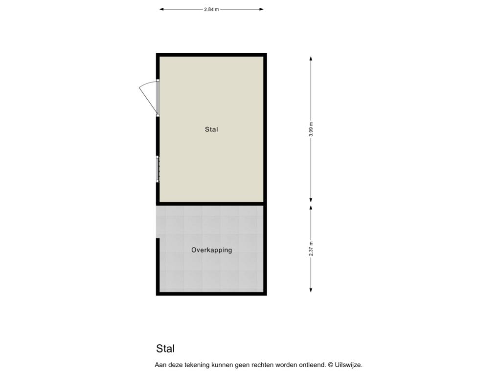 Bekijk plattegrond van Stal van Oude Dordsedijk 45