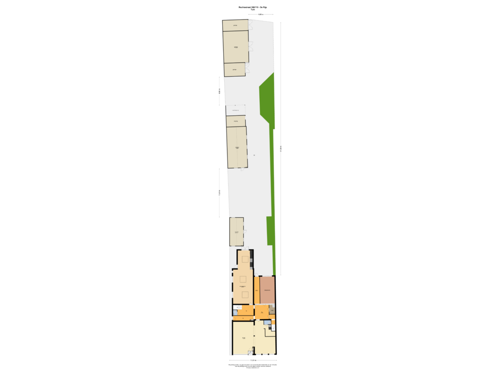 View floorplan of TUIN of Rechtestraat 110