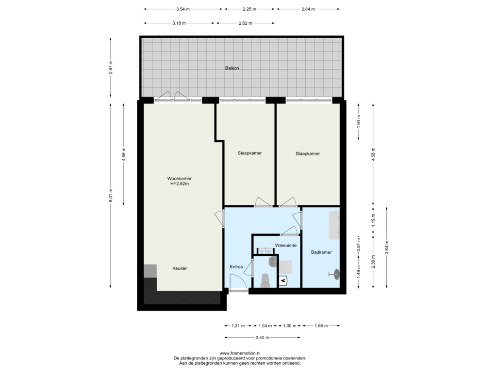 Bekijk plattegrond van Verdieping 1 van Martinus Nijhofflaan 114