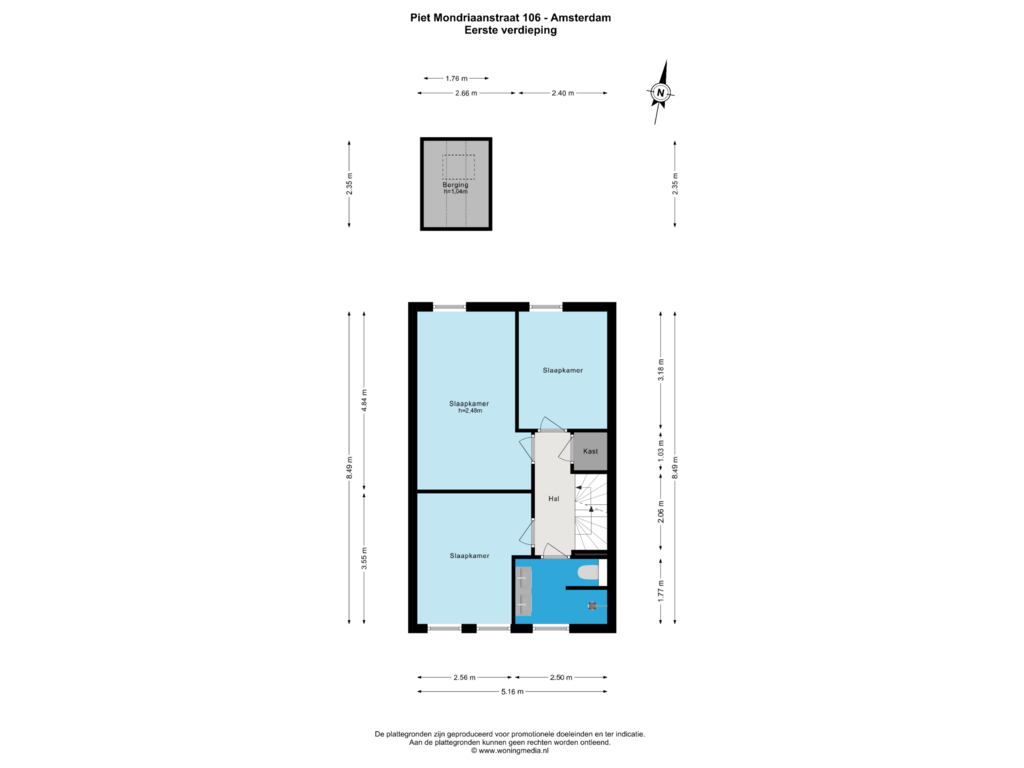 Bekijk plattegrond van 1e_verd van Piet Mondriaanstraat 106