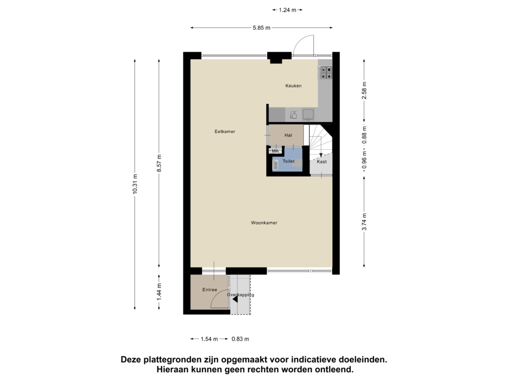 Bekijk plattegrond van Begane Grond van Merelhoven 477