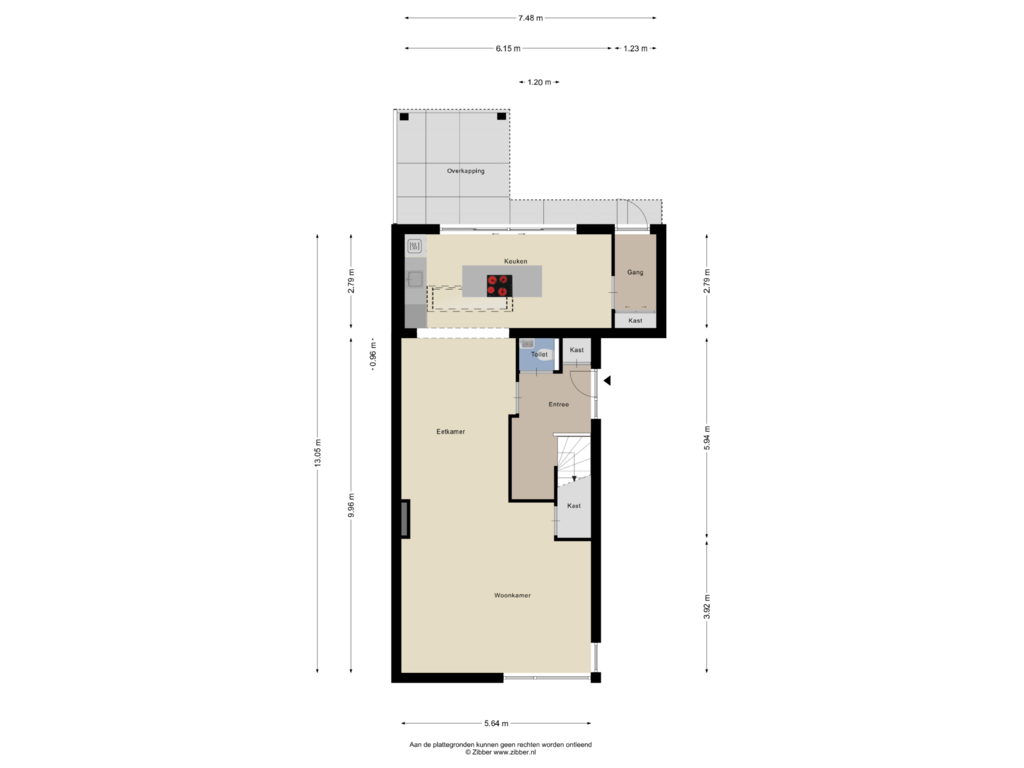 View floorplan of Begane Grond of Landbouwlaan 76