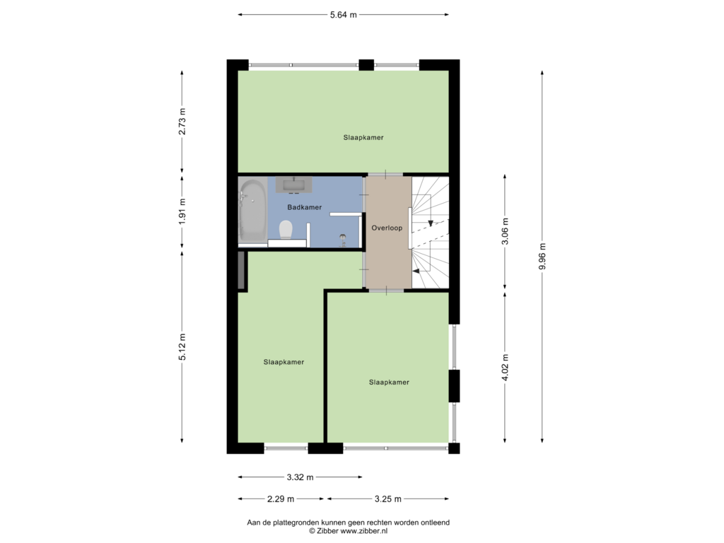 View floorplan of Eerste Verdieping of Landbouwlaan 76