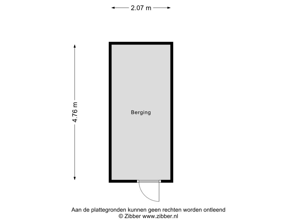 View floorplan of Berging of Landbouwlaan 76