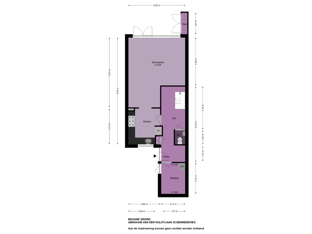 Bekijk plattegrond van Begane Grond van Abraham van der Hulstln 35