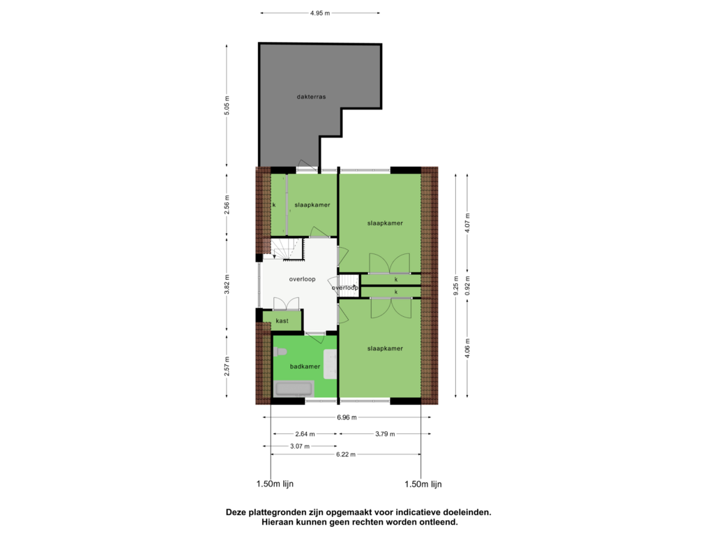 Bekijk plattegrond van 1e verdieping van Petrus Feddesstraat 4