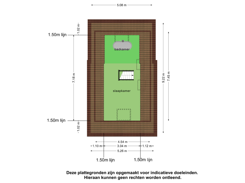 Bekijk plattegrond van 2e verdieping van Petrus Feddesstraat 4