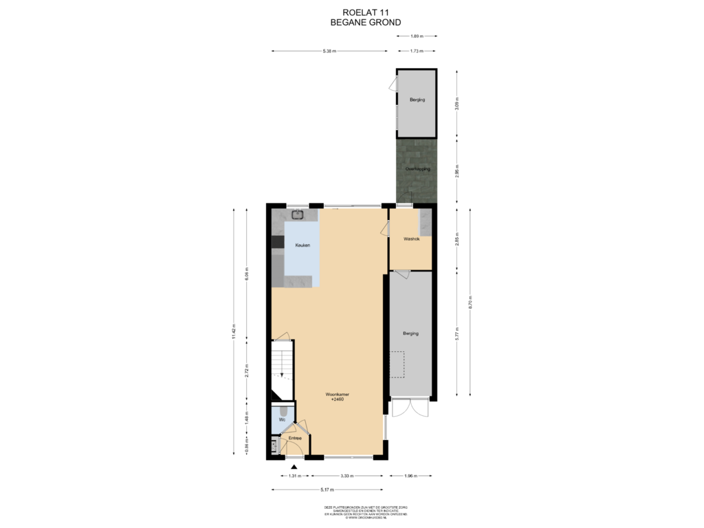 Bekijk plattegrond van Begane grond van Roelat 11