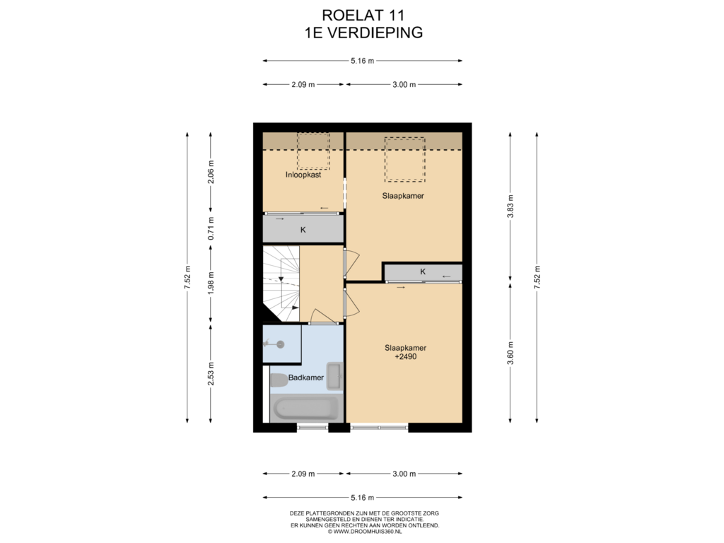 Bekijk plattegrond van 1E Verdieping van Roelat 11