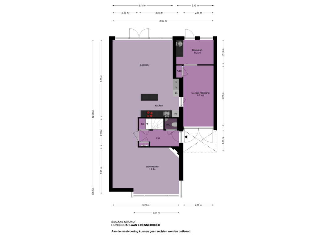 Bekijk plattegrond van Begane Grond van Hondsdraflaan 4