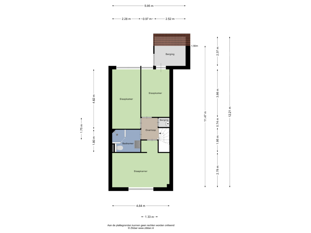 Bekijk plattegrond van Eerste Verdieping van Paddestoelweg 16