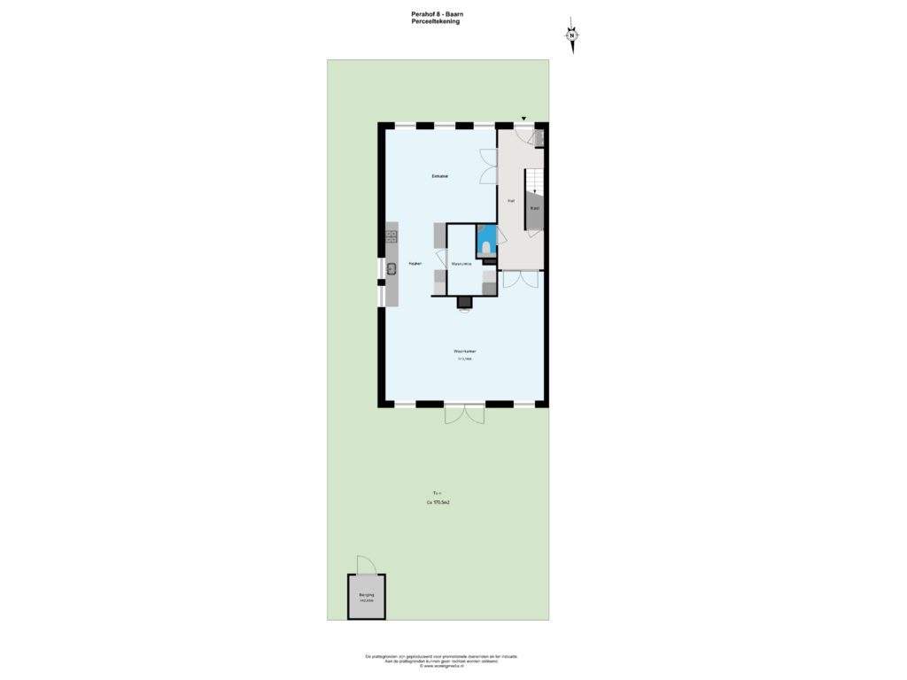 Bekijk plattegrond van Perceeltekening van Perahof 8