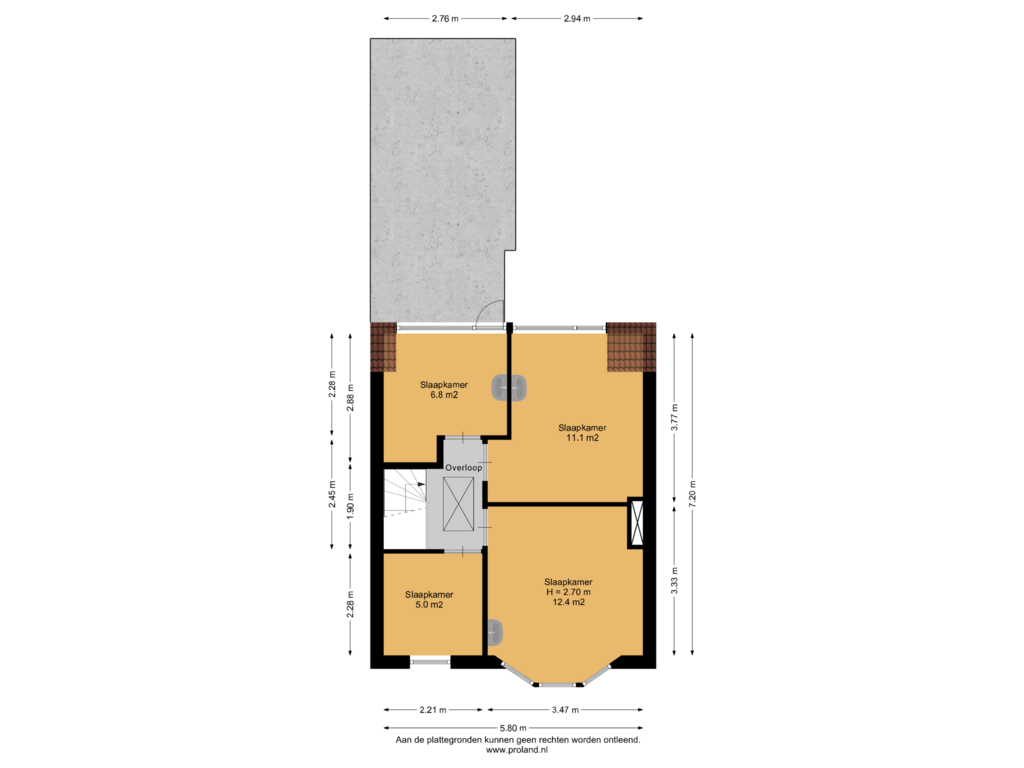 Bekijk plattegrond van 1e Verdieping van Bleeklaan 69