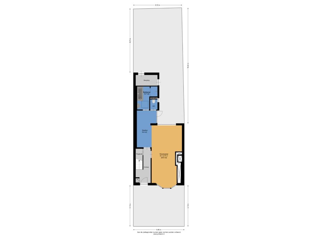 Bekijk plattegrond van Begane Grond Met Kavel van Bleeklaan 69