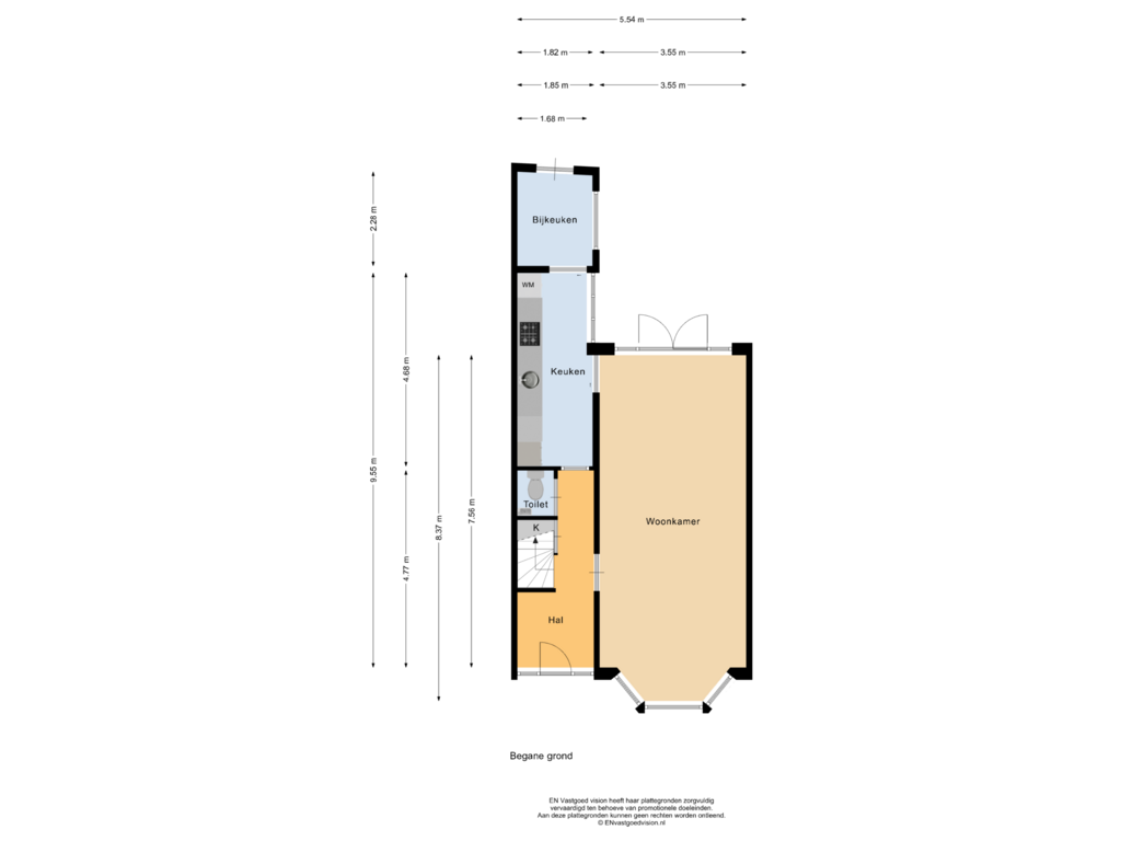 Bekijk plattegrond van Begane grond van Brouwerstraat 33