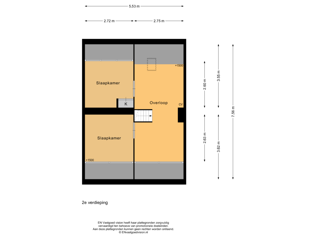 Bekijk plattegrond van 2e verdieping van Brouwerstraat 33