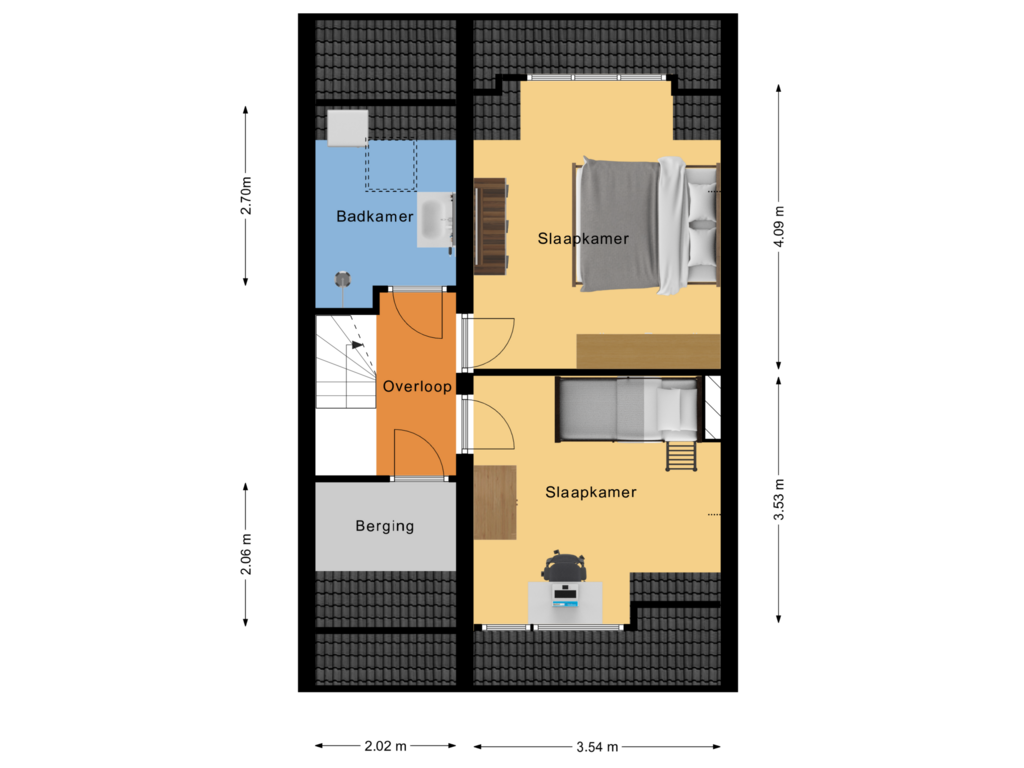 Bekijk plattegrond van Tweede verdieping van C.D.Tuinenburgstraat 13-B