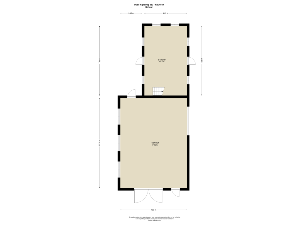 View floorplan of SCHUUR of Oude Rijksweg 353