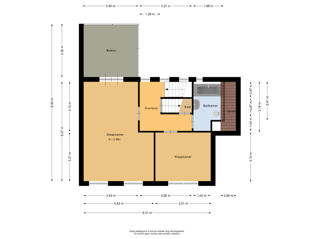 Bekijk plattegrond van Eerste verdieping van Hobahostraat 4