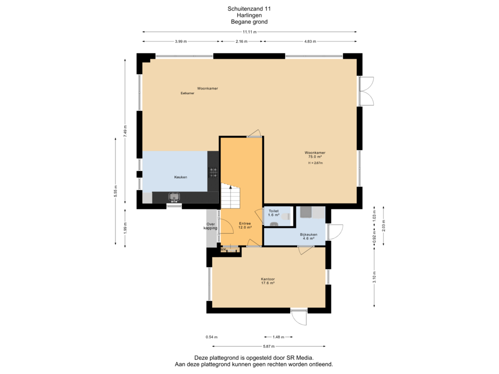 Bekijk plattegrond van Begane grond van Schuitenzand 11