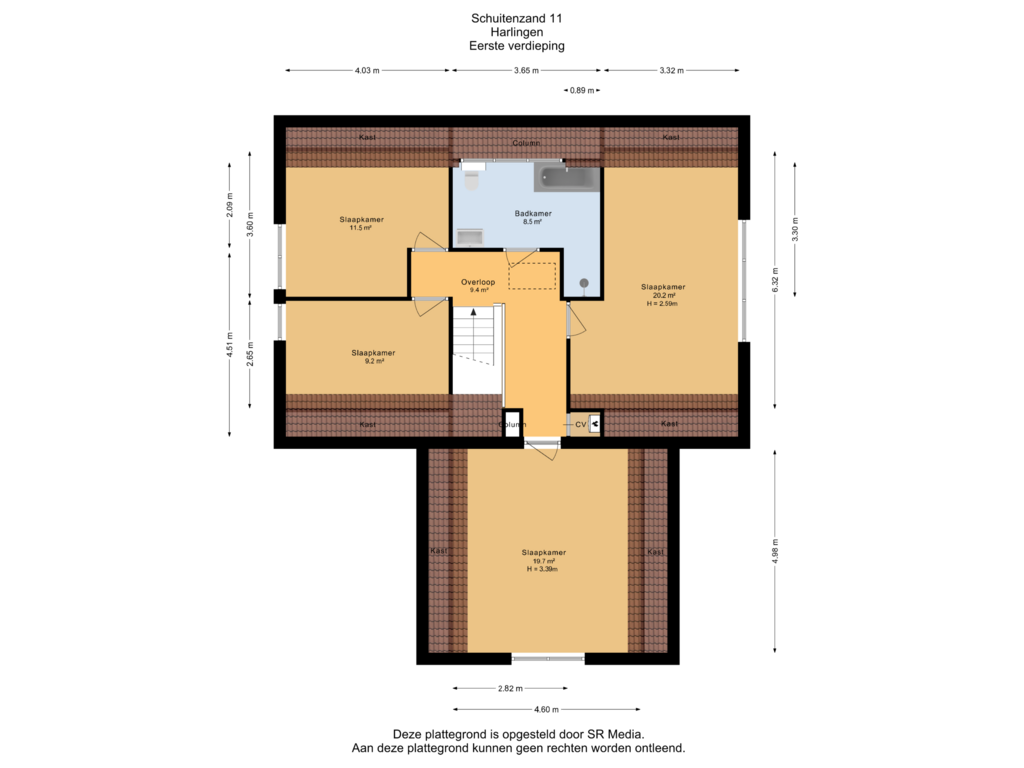 Bekijk plattegrond van Eerste verdieping van Schuitenzand 11