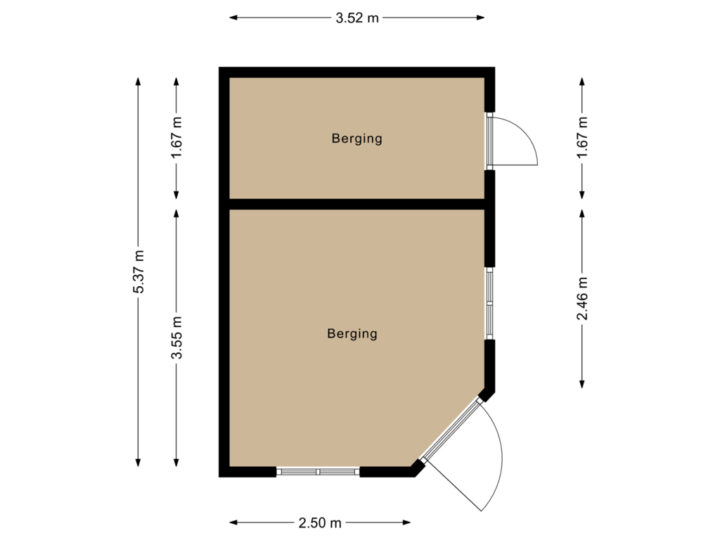 Bekijk plattegrond van Berging van Rodenburg 23