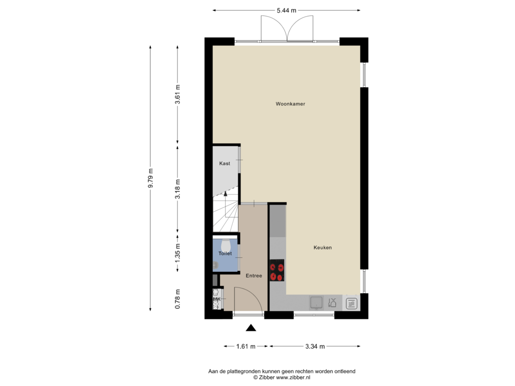 Bekijk plattegrond van Begane Grond van Bornkamp 32