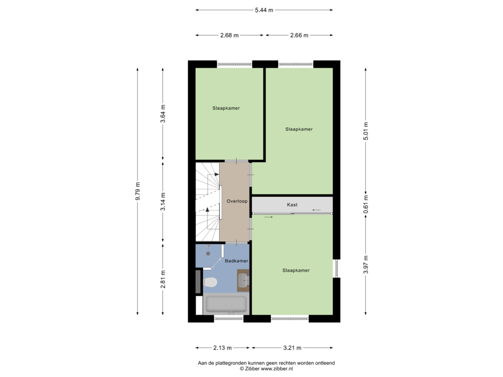 Bekijk plattegrond van Eerste Verdieping van Bornkamp 32