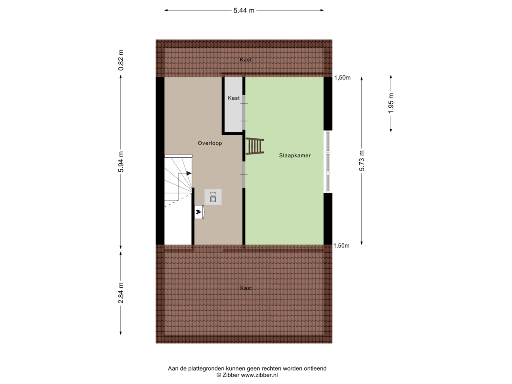 Bekijk plattegrond van Tweede Verdieping van Bornkamp 32