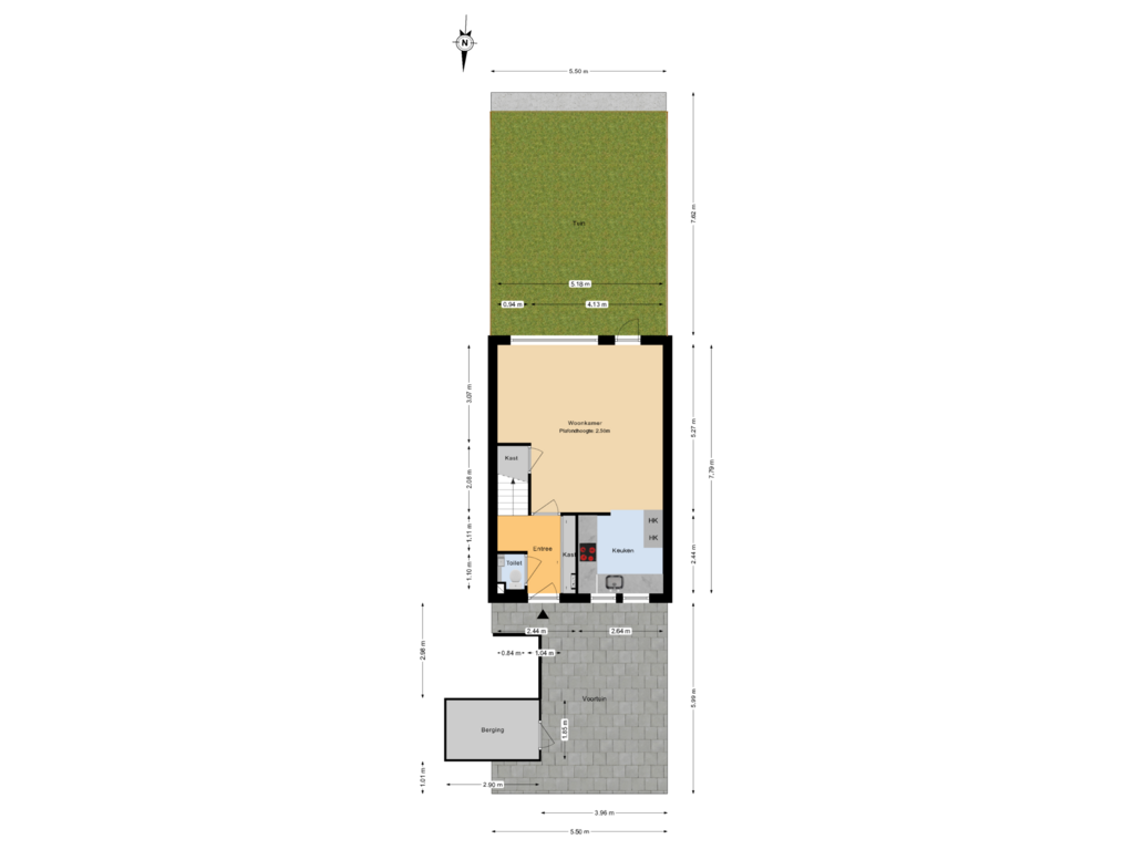 Bekijk plattegrond van Begane grond tuin van Koolzaadakker 5