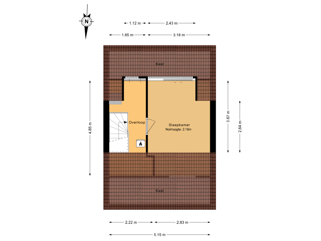 Bekijk plattegrond van 2e verdieping van Koolzaadakker 5