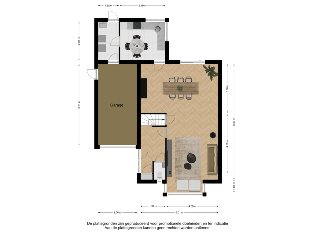 Bekijk plattegrond van Begane grond van Vondelinghof 1