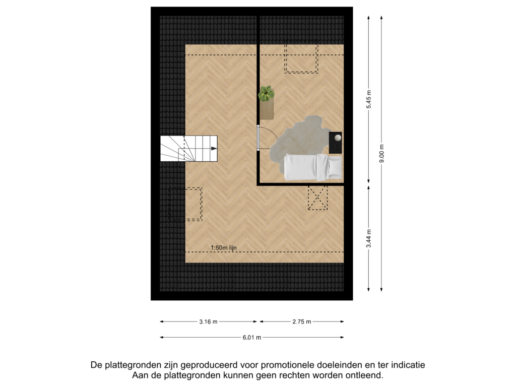 Bekijk plattegrond van Tweede verdieping van Vondelinghof 1