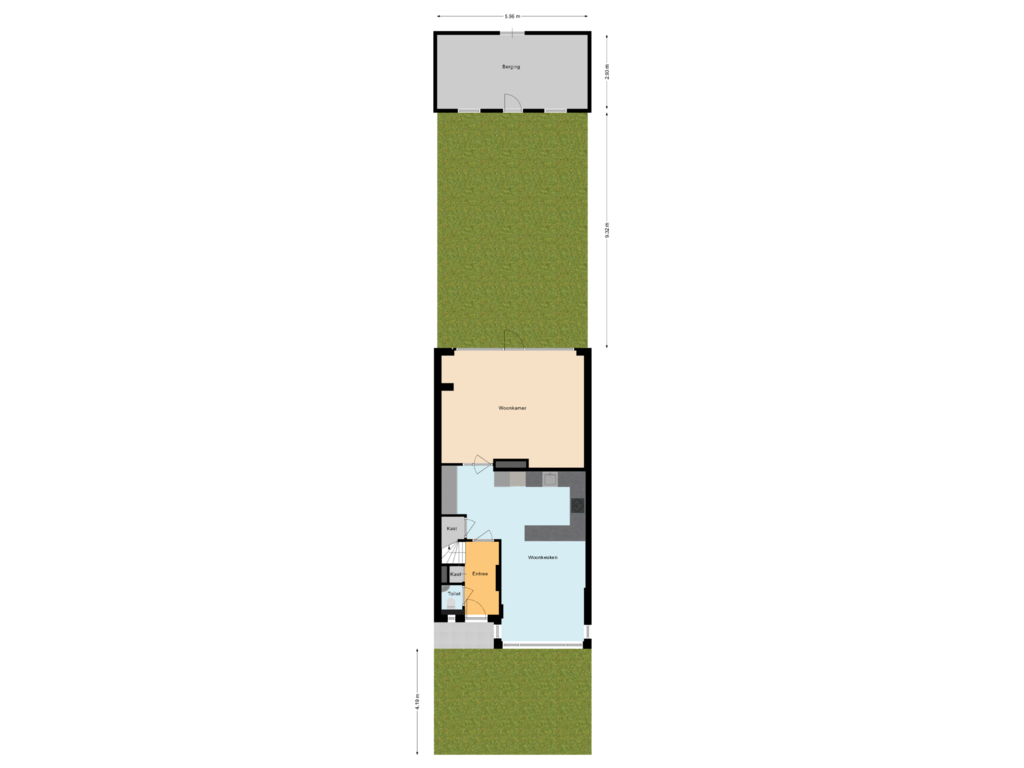 Bekijk plattegrond van Situatie van Kerkstraat 8