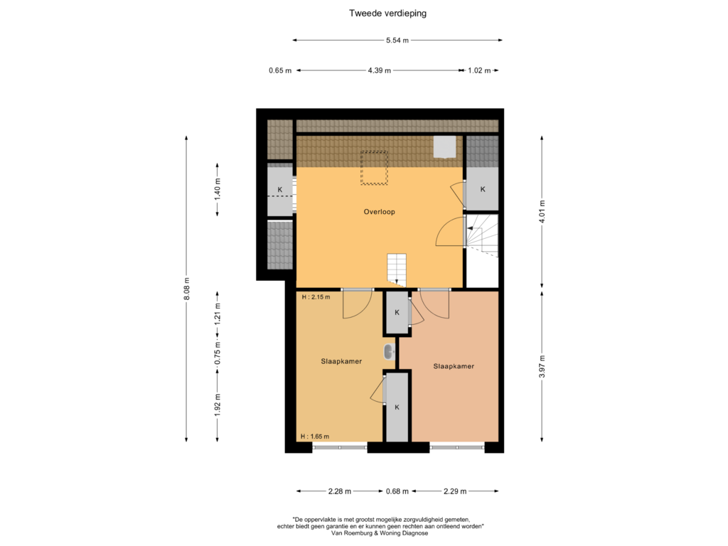 Bekijk plattegrond van Tweede verdieping van Conradstraat 9