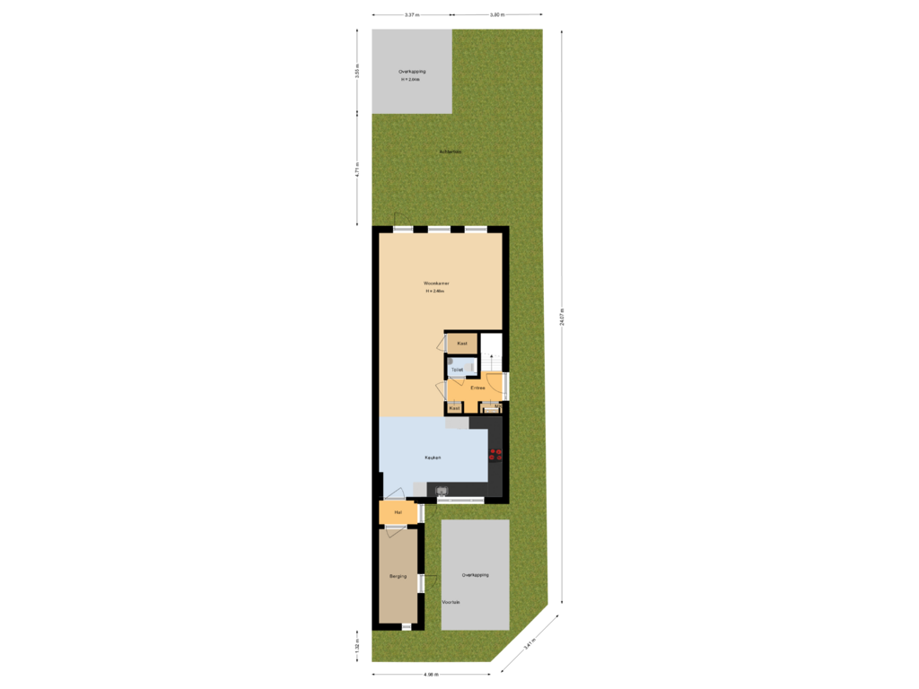 View floorplan of Situatie of Heerkensmarke 15