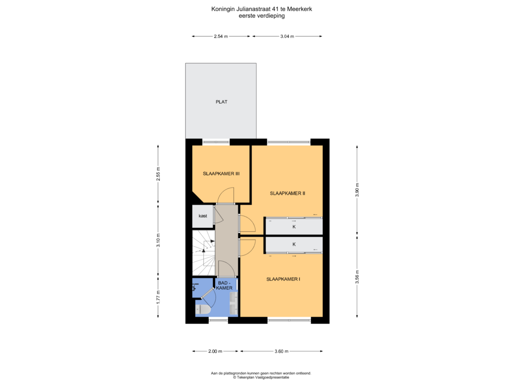 Bekijk plattegrond van Eerste Verdieping van Koningin Julianastraat 41