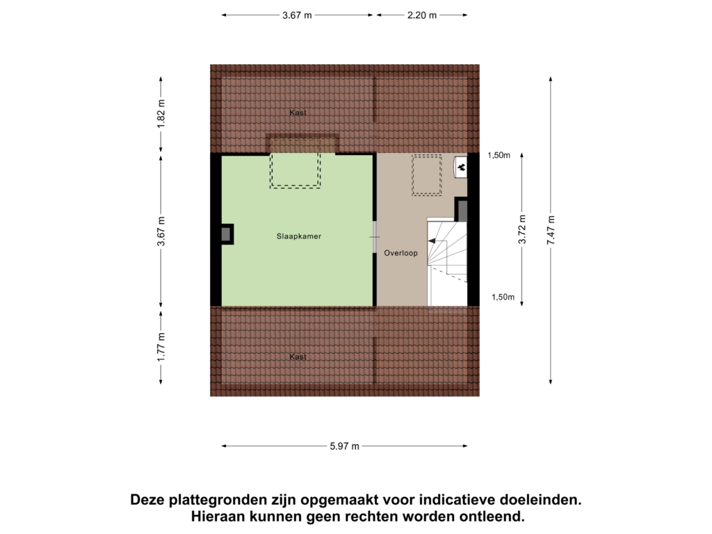 Bekijk plattegrond van Tweede Verdieping van Oude Polderstraat 3