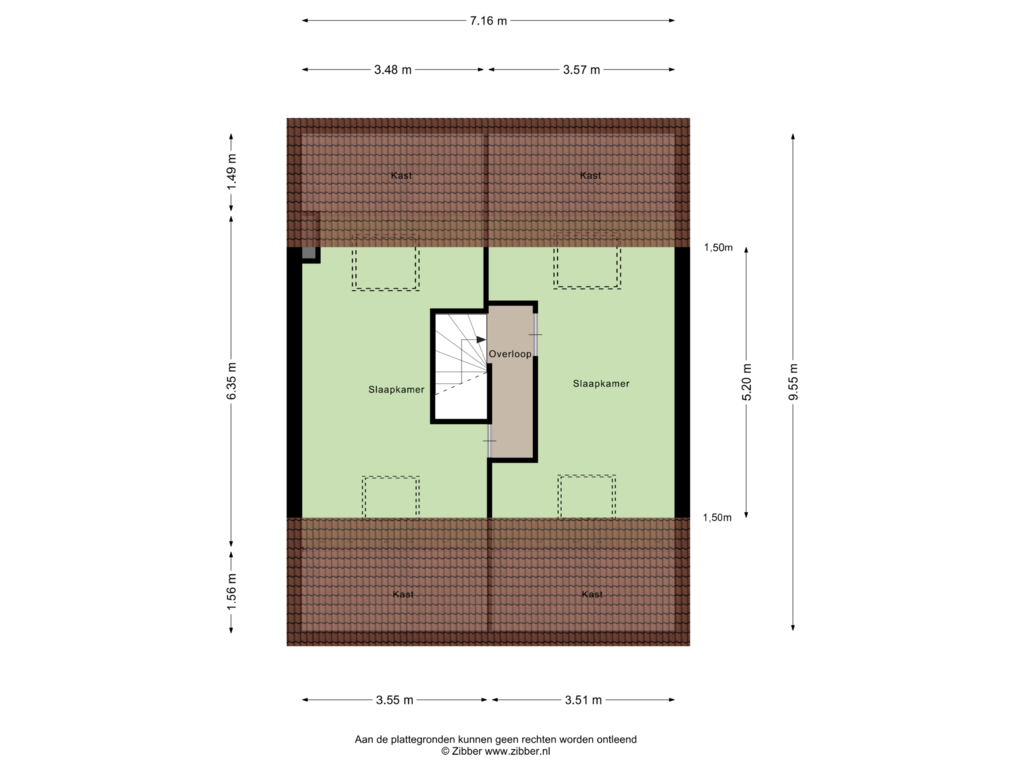 View floorplan of Tweede Verdieping of Jan de Wittestraat 77