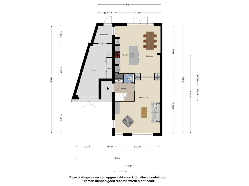 View floorplan of Begane Grond of De Stroekeld 50